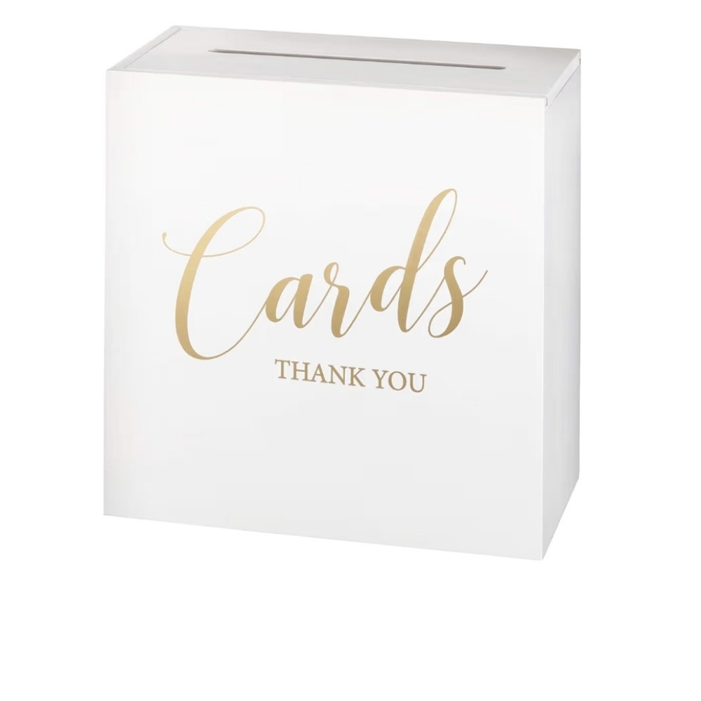 NWT Lilian Rose White Wooden Wedding Card Box